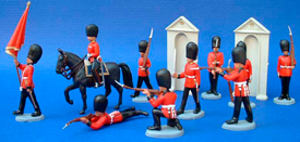 Royal Guards with red flag