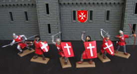 Hospitallers Knights in red tunics set