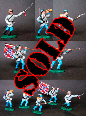 Herald American Civil War Confederates, fully painted